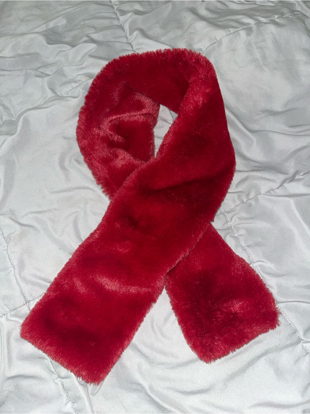 Plush Faux Fur cranberry/red Scarf